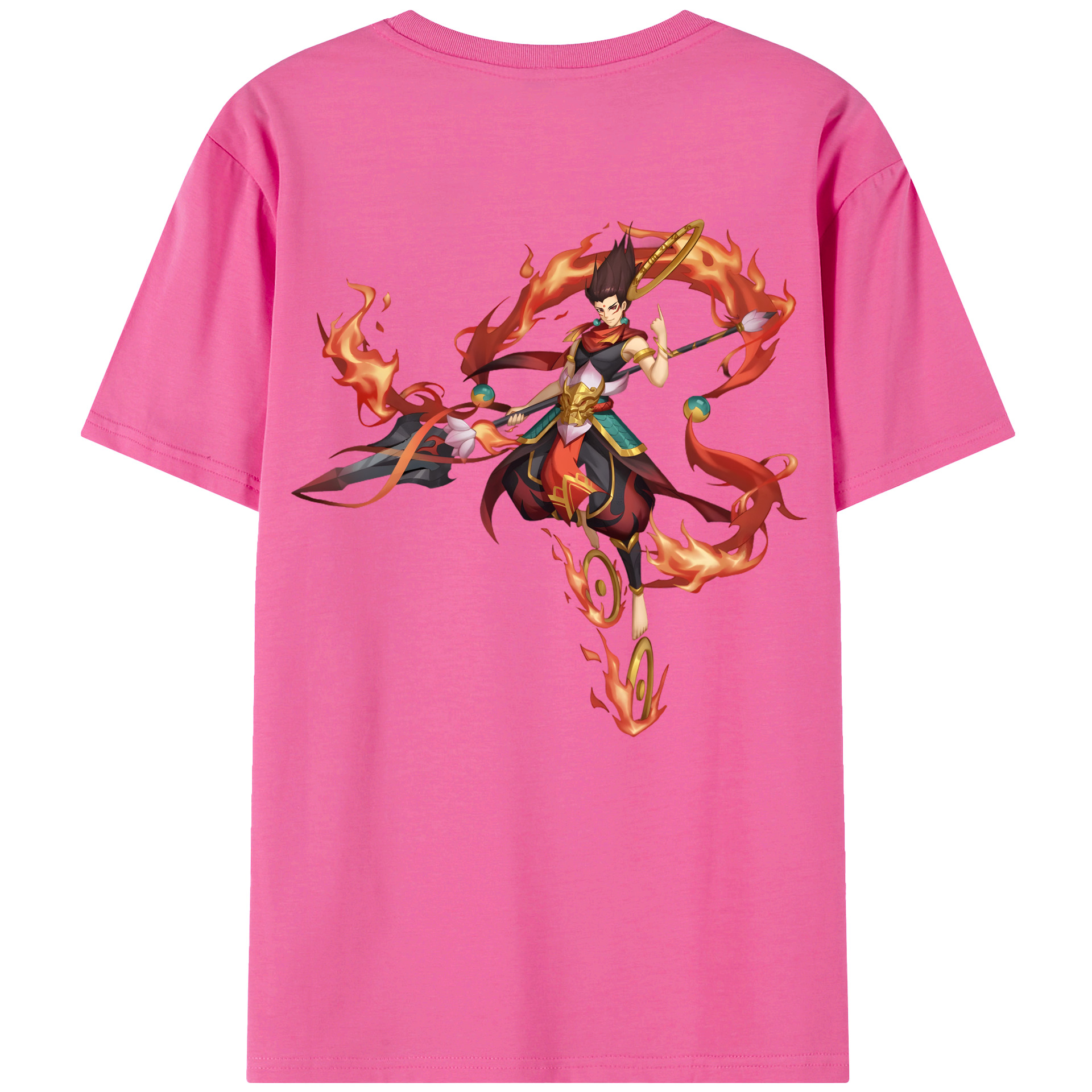 （画像用） Ne Zha 2 ナタ 魔童の大暴れ レディース半袖Tシャツ(バックプリント)
